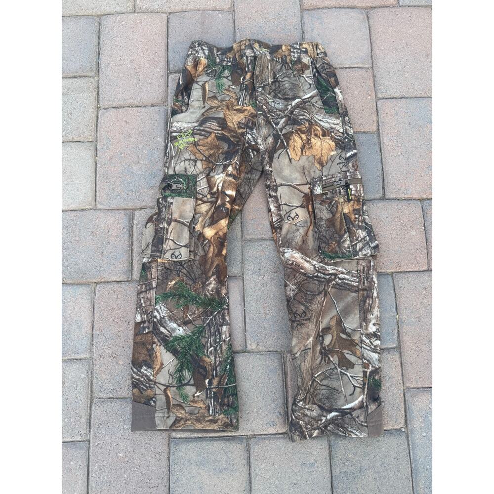 RealTree Edge Insulated Camouflage Youth Hunting Pant Sz Small Like New Microban